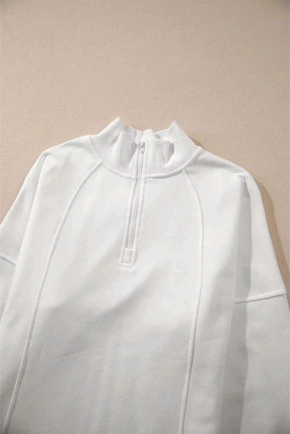 Cozy half-zip pullover sweatshirt - Love Salve